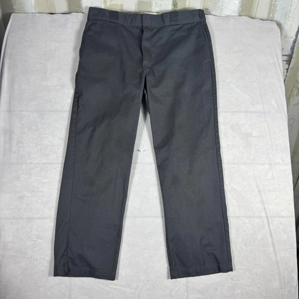 Dickies Men's Chino Work Pants Gray 874 Original Fit Straight Slash Pocket 38x30